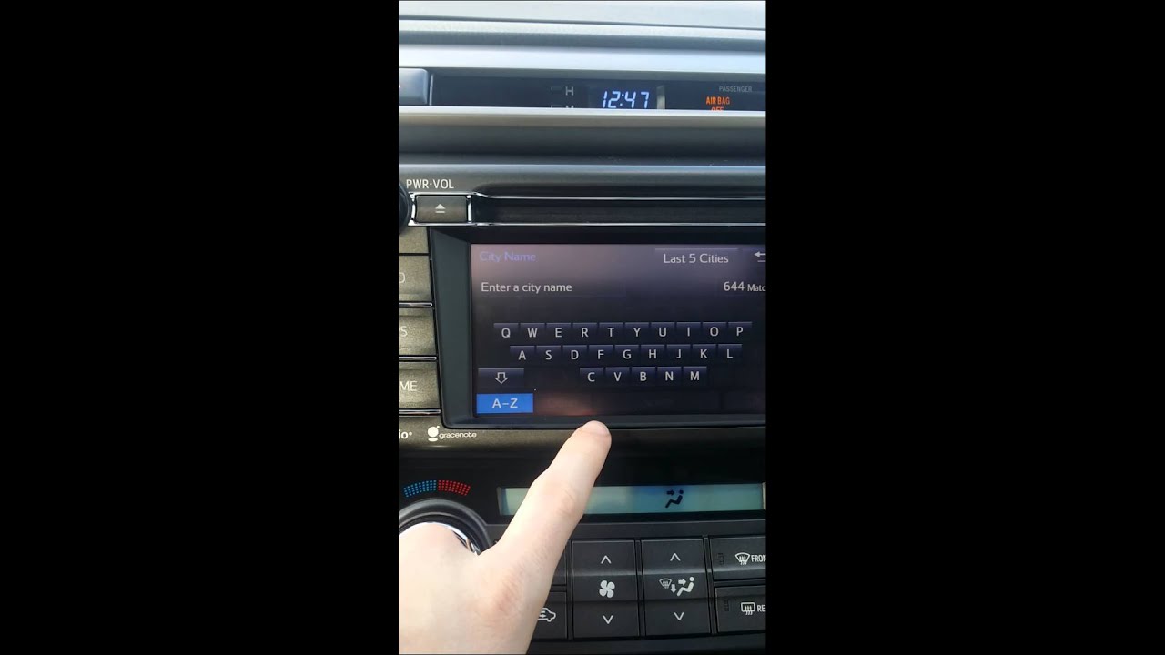 Toyota Navigation Controls