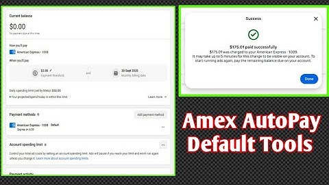 Facebook Amex Autopay | Amex Make Default Any ID Tools | Amex Ads Tools | Amex Make Default Tools 