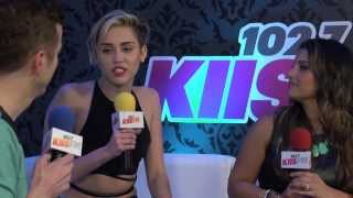 Miley Cyrus Backstage at KIIS-FM's Jingle Ball 2013