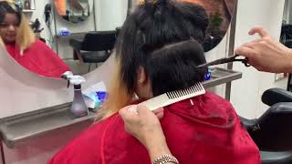 Ladies Boy HairCut Kase Kare. How to do a ladies haircut.