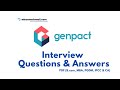Genpact finance interview questions and answers PDF | B.COM, BBA, MBA #genpact #interview