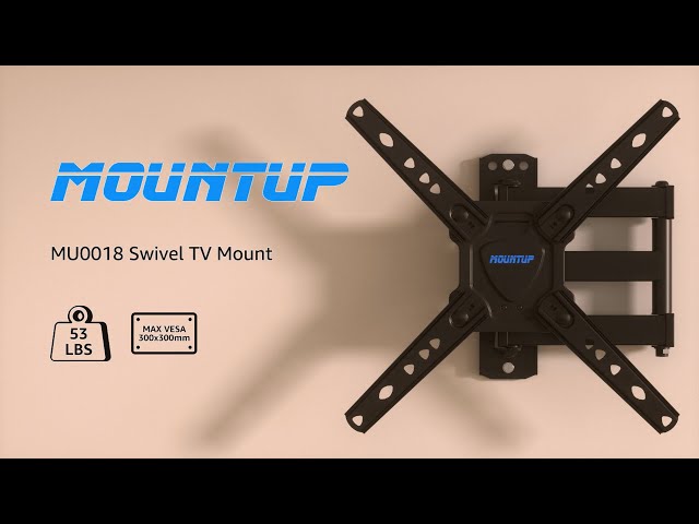  MOUNTUP Full Motion TV Wall Mount for Most 26-50 Inch TVs, Max  VESA 300x300mm Bracket with Swivel Tilting Extension Level Adjustment LED  LCD Flat Curved TVs Up to 53 LBS MU0018 