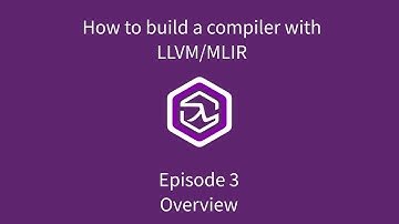How to build a compiler with LLVM and MLIR - 03 Overview