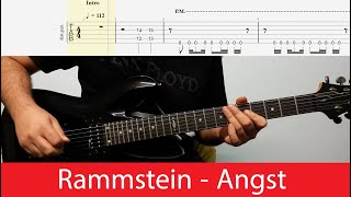 Rammstein - Angst Guitar Cover With Tabs And Backing Track(Drop B)