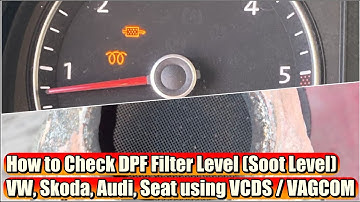 How to check your DPF Filter Level (Soot Level) VW, Volkswagen Skoda, Audi, Seat using VCDS / VAGCOM