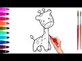 How to Draw Giraffe for kids / bolalar uchun Jirafa rasmini chizish
