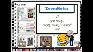 ZoomNotes - ZoomNotes vs. Any Other “Note-Taking/Planner” App