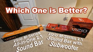 Vizio 2.1 M-Series Sound Bar Wireless Subwoofer and All-In-One Sound Comparison - Which Is Better?