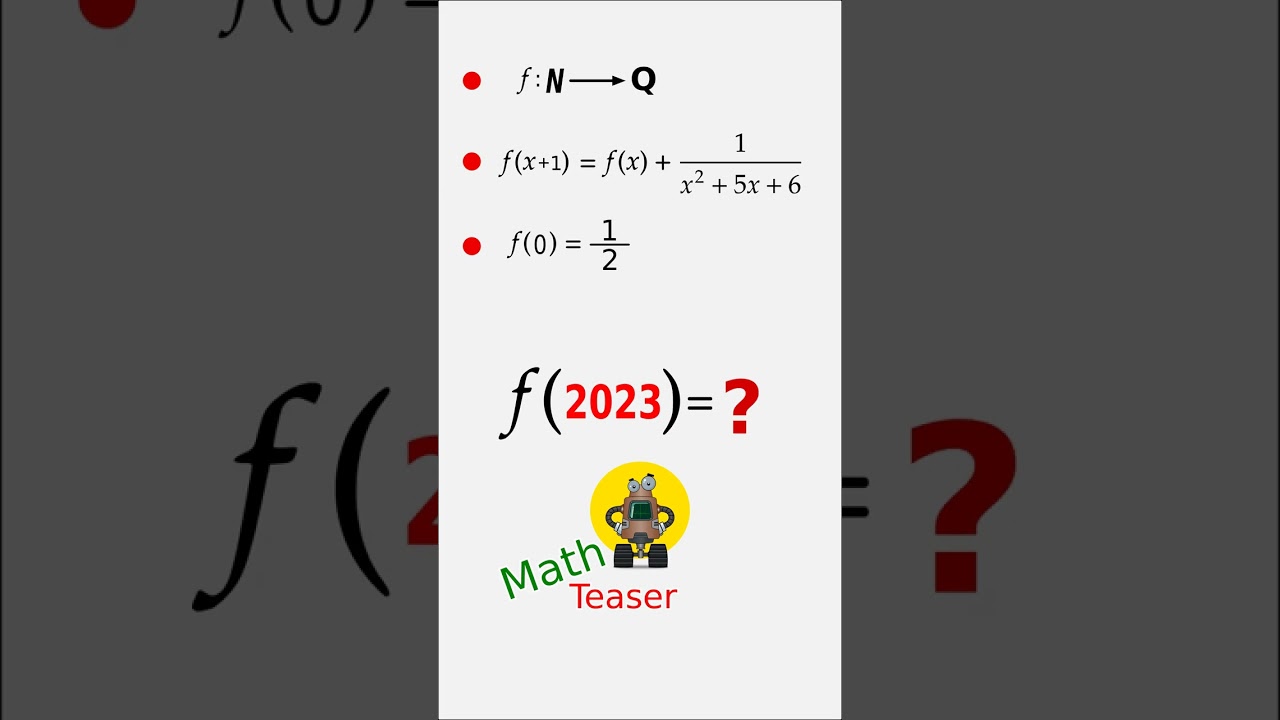 Math teaser - A recursive function problem | Solution in the description.