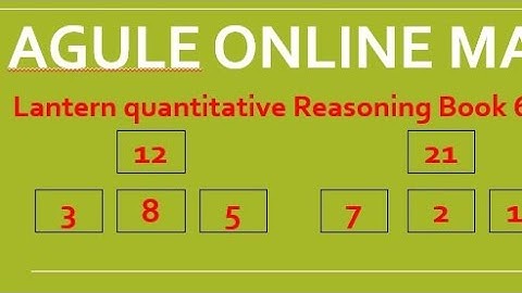 Lantern Quantitative Reasoning book 6 Test 1 @aguleonlinemaths170