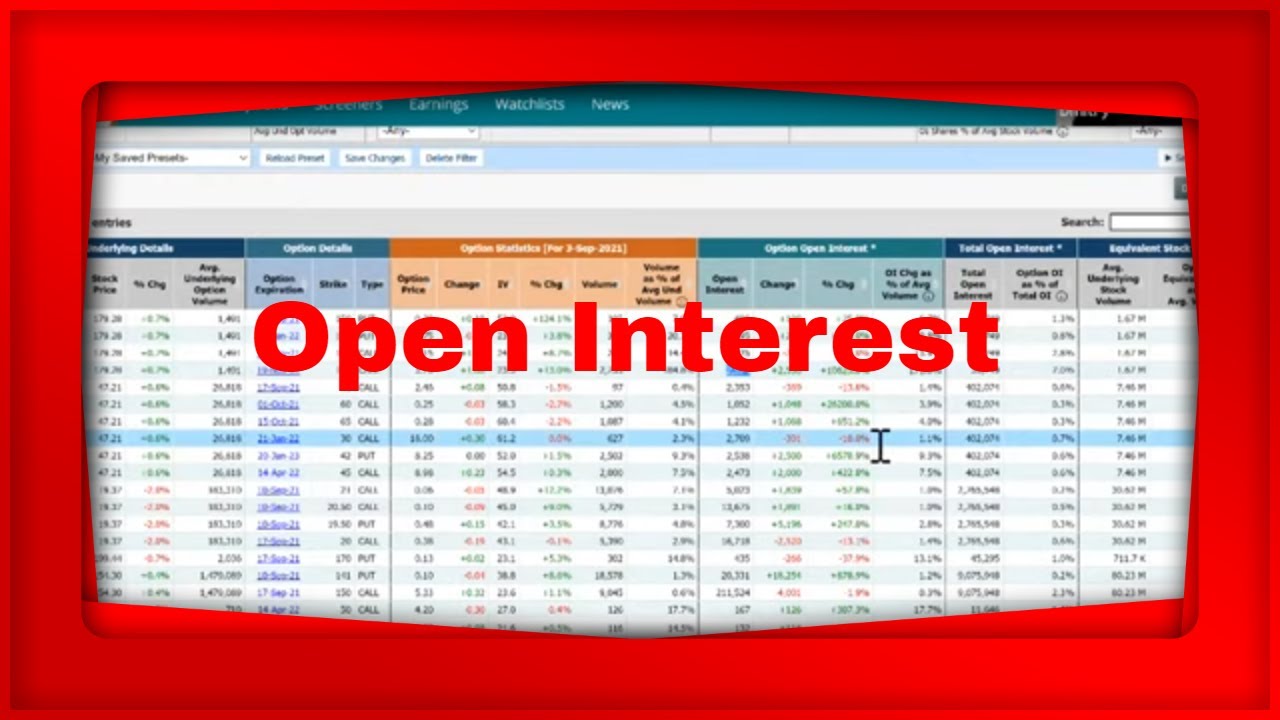 YouTube Live Pre Market Show We Look Deeply into Open Interest OI - YouTube