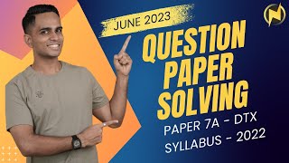 Question paper solving | June 2023 | syllabus 2022 | Direct Taxation | KYDU