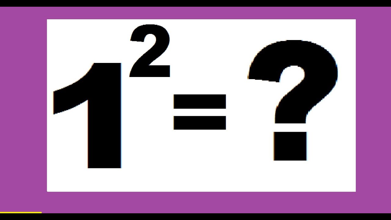 1 al cuadrado; 1 elevado a la potencia de 2 . - YouTube