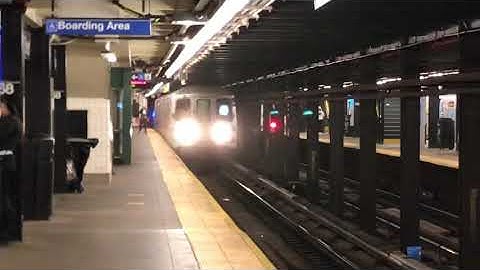 MTA NYCT: Euclid Avenue bound R46 (C) train arrives at 168th street