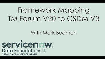 CSDM V3 Framework Mapping: TM Forum V20