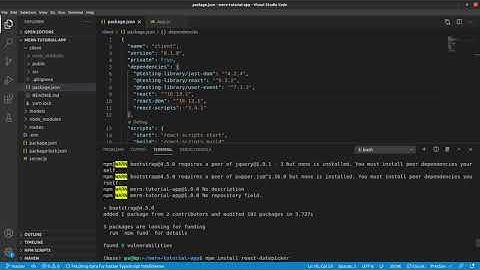 8. Add React to NodeJS ExpressJS application | MERN Stack tutorial Heroku deployment