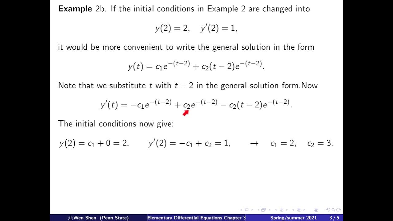 Video310 repeated roots; more examples. Elementary Differential