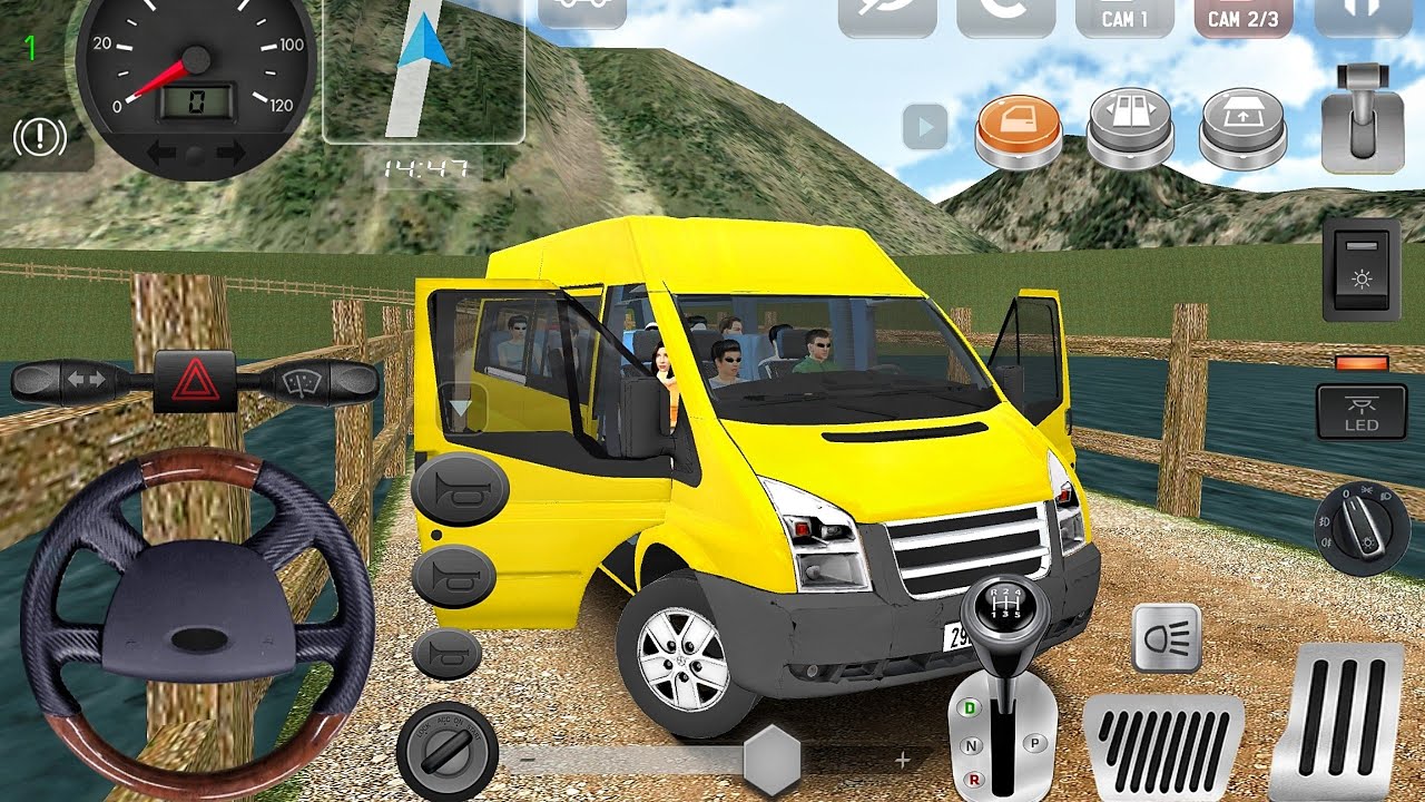 Real Ford Transit Game - Bus Narrow Road Driving - Minibus Simulator Vietnam - Bus Android Gameplay
