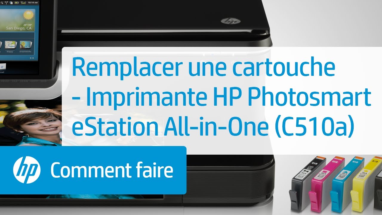 Remplacer une cartouche - Imprimante HP Photosmart eStation All-in-One  (C510a) 