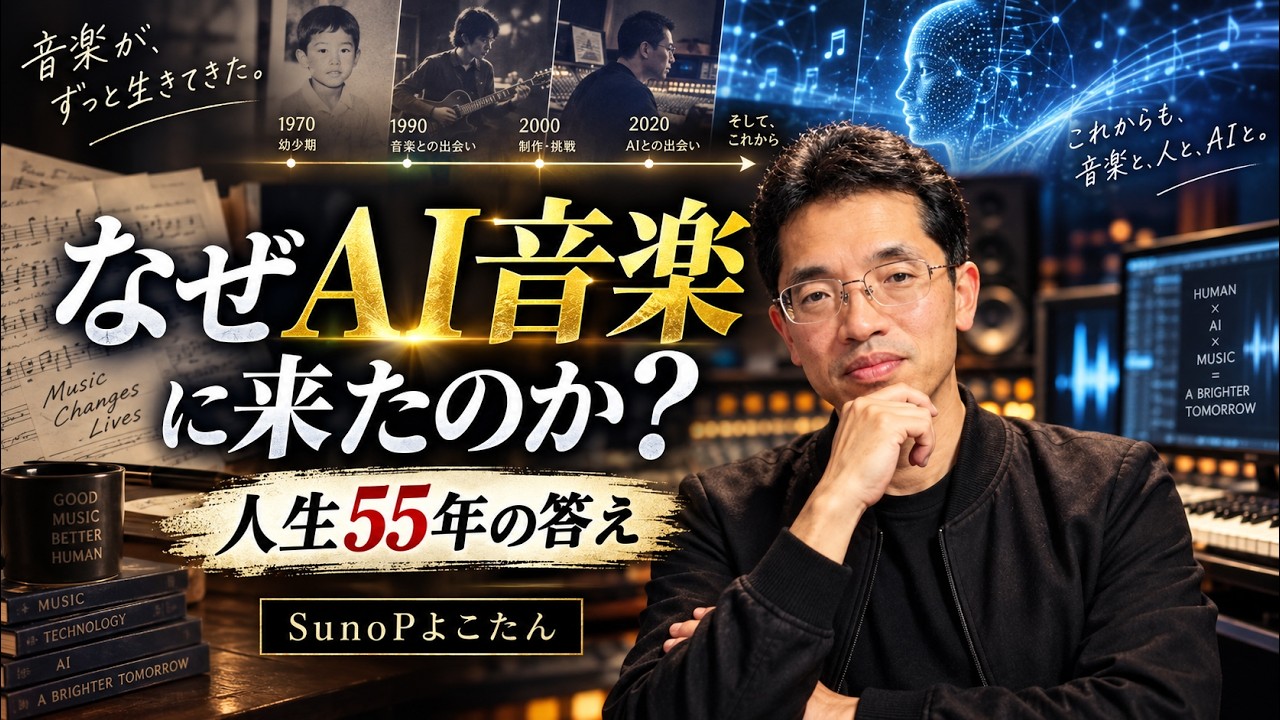 SunoPよこたん何故AI音楽に来た?人生55年の答(AI音楽ラジオ) | ネット
