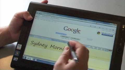 Handwriting Windows 7 Tablet PC