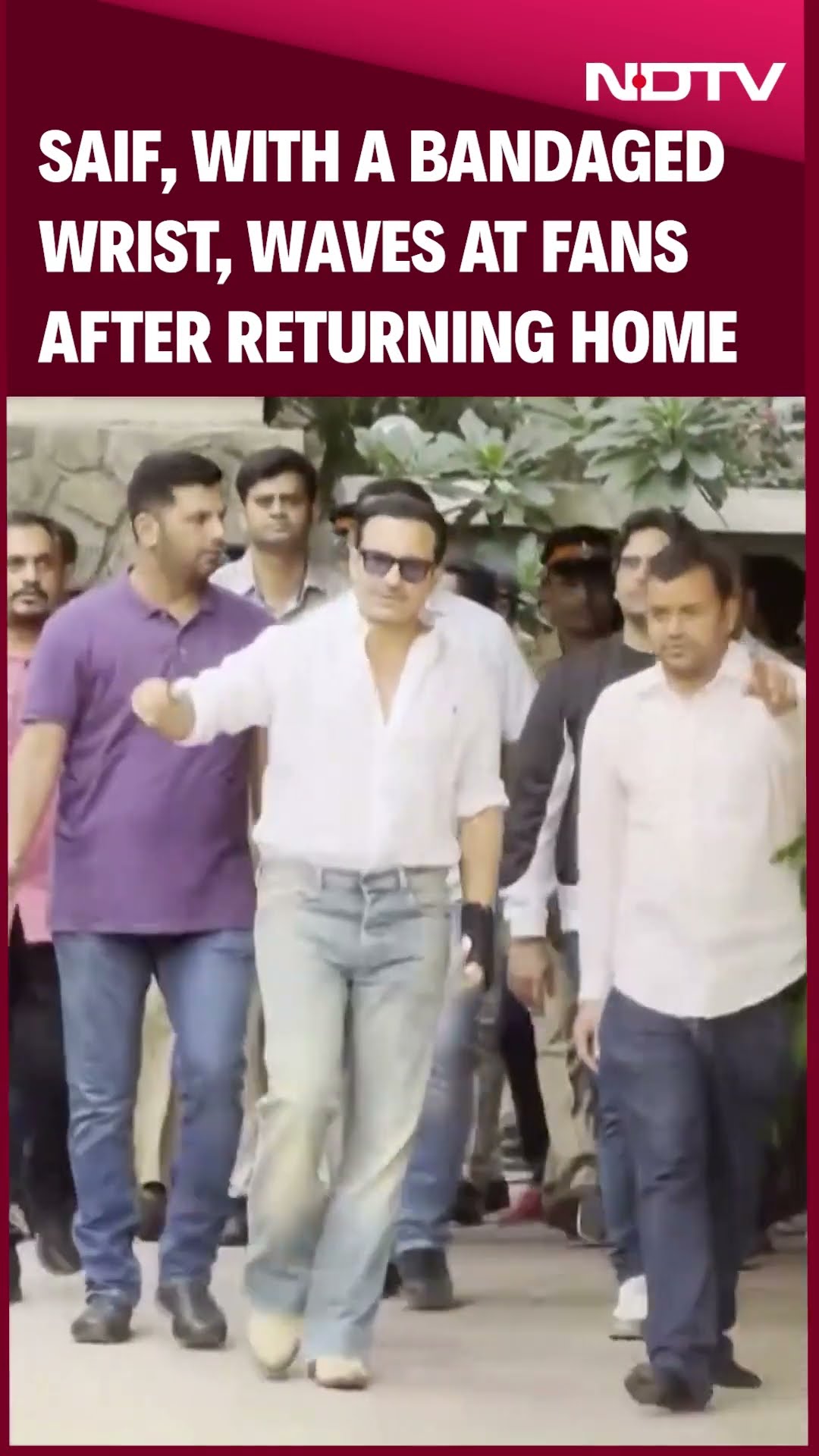 Saif Ali Khan, With A Bandaged Wrist, Returns Home After Getting Discharged From Lilavati Hospital