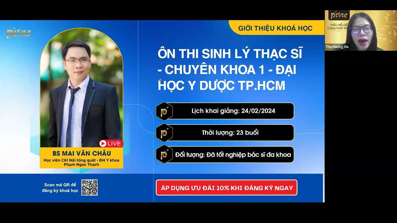 Học thử: Ôn thi Sinh lý THS/CKI ĐH Y Dược HCM Bài 4: Hoạt động điện của tim