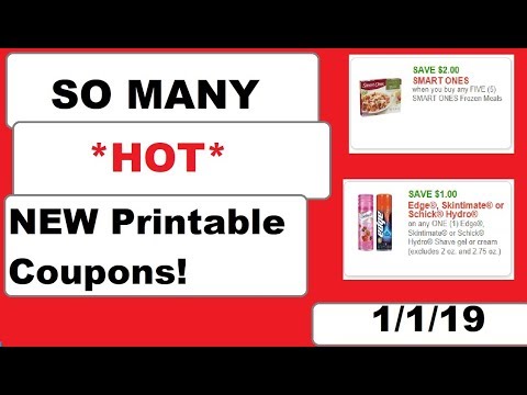 SO MANY *HOT* NEW Printable Coupons!- 1/1/19