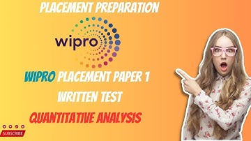 WIPRO Placement Paper 1  Written Test | QA | PART-1 |  @VikasCodingSchool