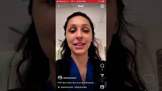 America Revere Mini Vlog reel New Years 2023 from her Instagram medical students doctor study