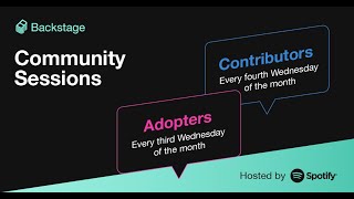 Backstage Community Session — Aug 24, 2022