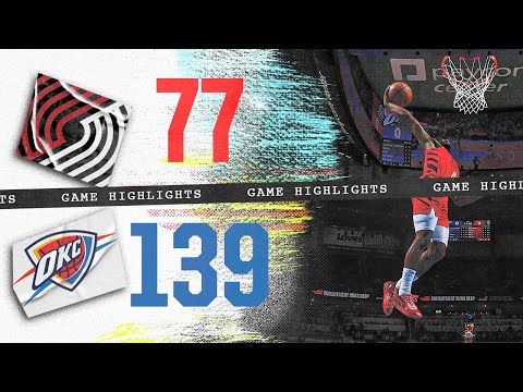 Portland Trail Blazers 77, Oklahoma City Thunder 139 | Game Highlights | Jan 11, 2024