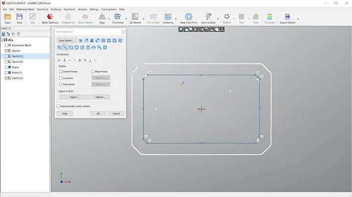 QS Tutorials: Project Sketches - How to do Reverse Engineering with QUICKSURFACE