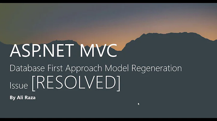 Database First Approach Model Regeneration Issue on refresh Entity Framework