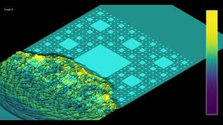 3D waves flowing over Sierpinski carpets screenshot 3