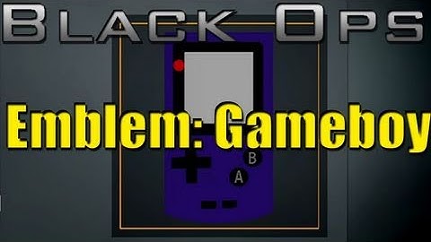 Black Ops Emblem Design Idea Speed Art: Gameboy Color