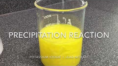 Demonstration: Precipitation Reaction of Potassium Iodide and Lead Nitrate