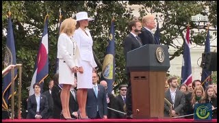 Trumps Greets French President Macron And His Wife At White House - Full Event