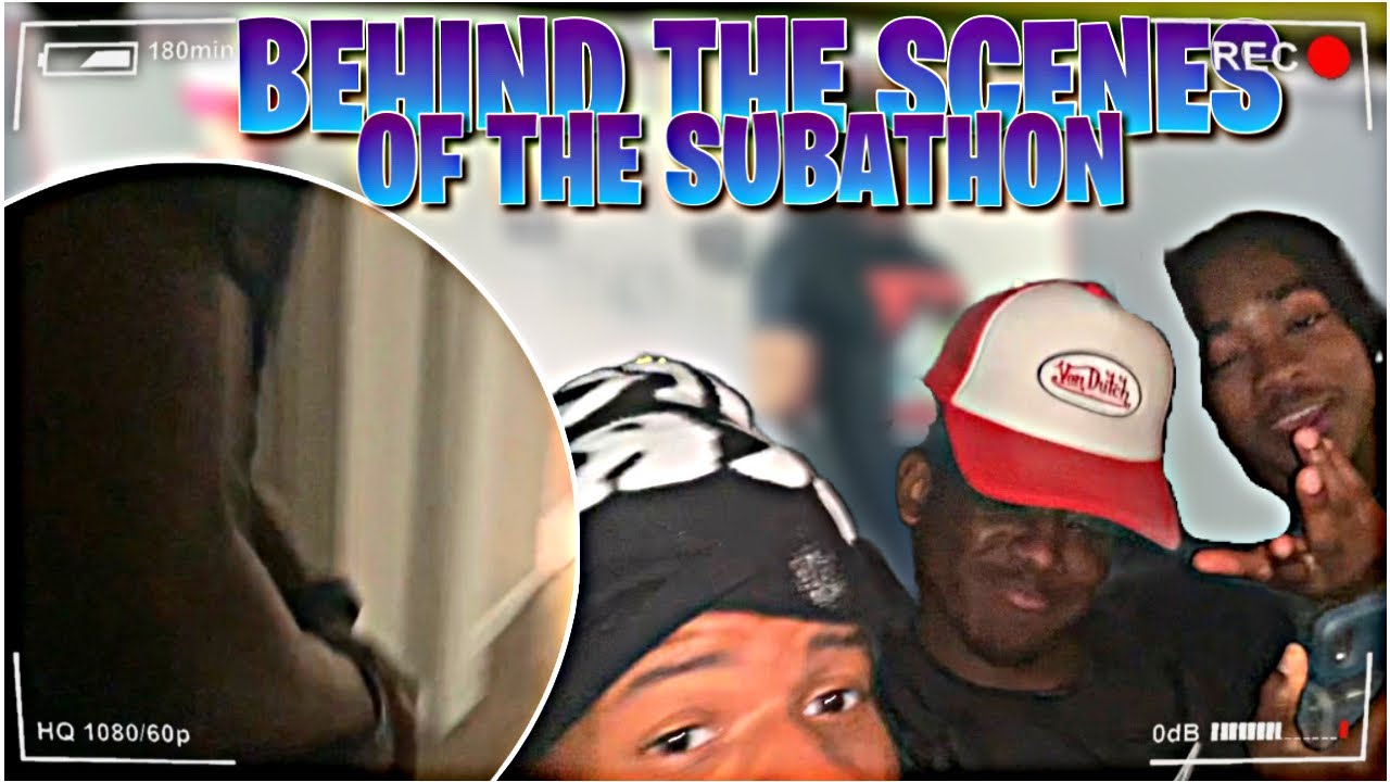 BEHIND THE SCENES OF THE SUBATHON (HE PULLS OUT A GUN😳😳) - YouTube