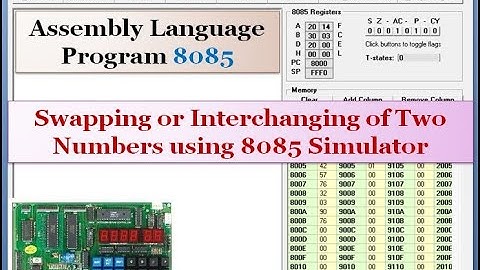 Lec: 4 || Swapping or Interchanging of Two Numbers| Microprocessor 8085 Assembly Language Program ||