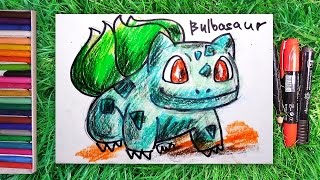 Как нарисовать Покемона Бульбазавр / How to draw Pokemon Bulbasaur / Видео для детей