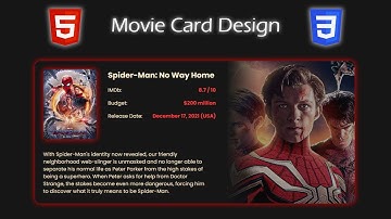 Make Movie Card Design with HTML & CSS - Movie Card UI Design