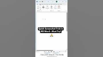 How to Take Screenshots in MS Word 📸 #MSWord #TechTips #HowTo