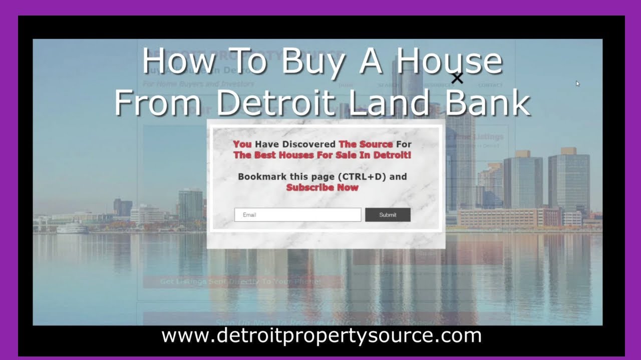 Detroit Land Bank How To Buy A House From Detroit Land Bank YouTube