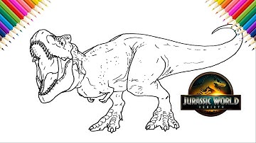 How to Draw Tyrannosaurus Rex from Jurassic World Rebirth!