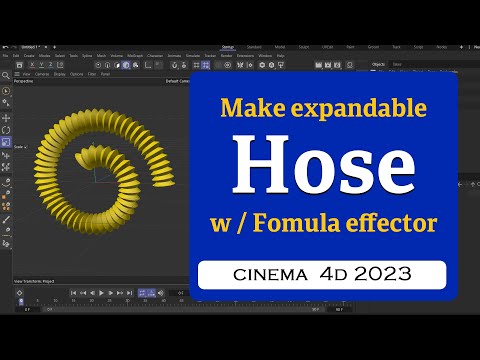 How to make expandable hose using a formula effector in Cinema 4D 2023 @MaxonVFX ​