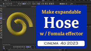 How to make expandable hose using a formula effector in Cinema 4D 2023 @MaxonVFX ​