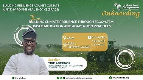 Building Climate Resilience through ecosystem-based mitigation and adaptation practices.