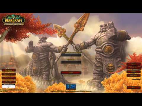 World of warcraft Mist of Pandaria login screen [HD]