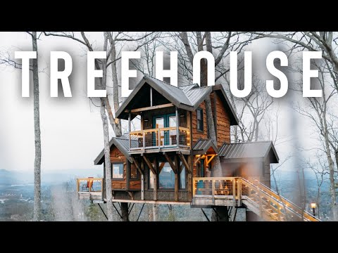 TREEHOUSE AIRBNB FULL TOUR! | Sanctuary Treehouse Cabin With Insane Views!